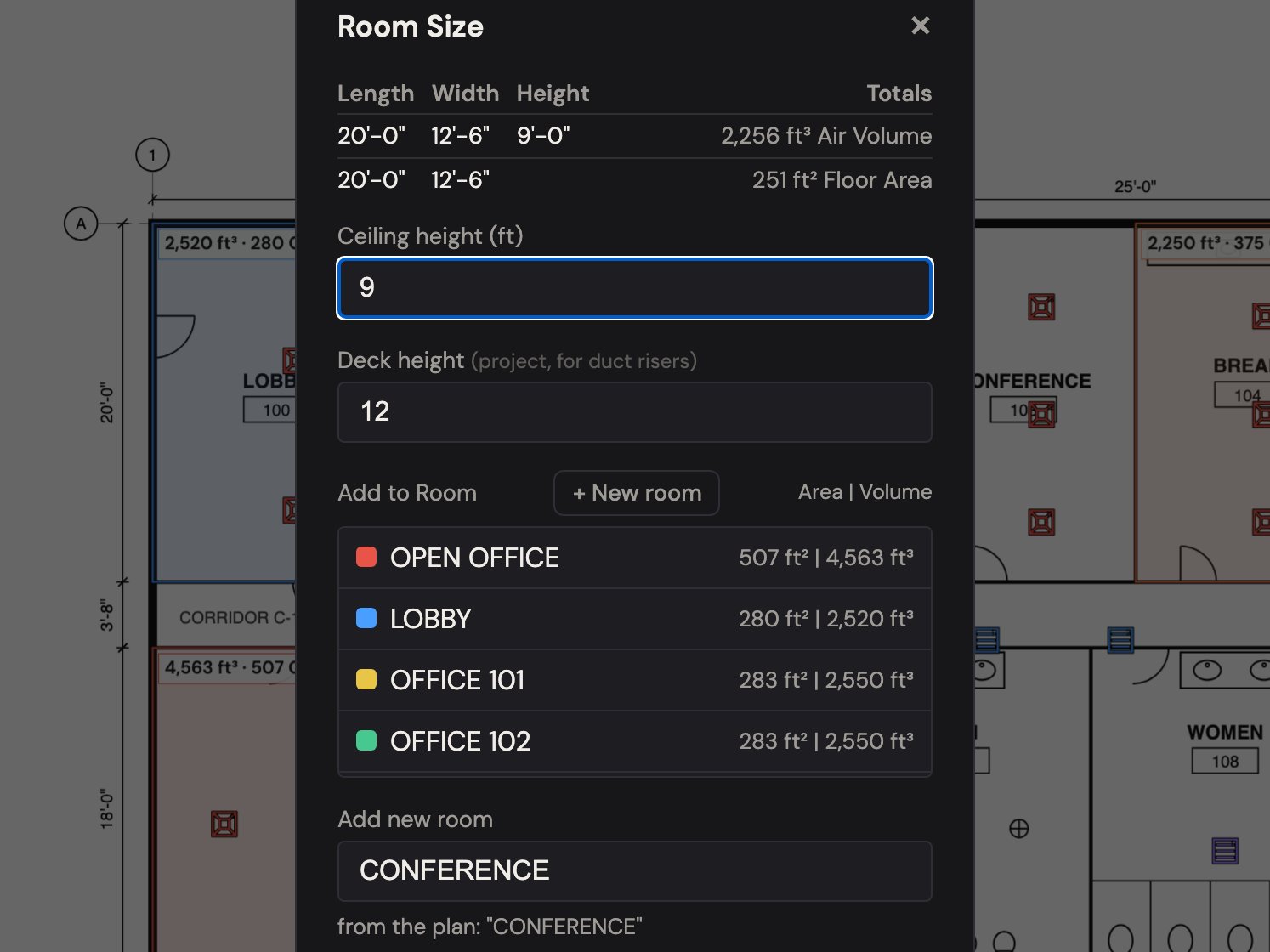 CountTooling, HVAC: Box a room; get the air it needs.