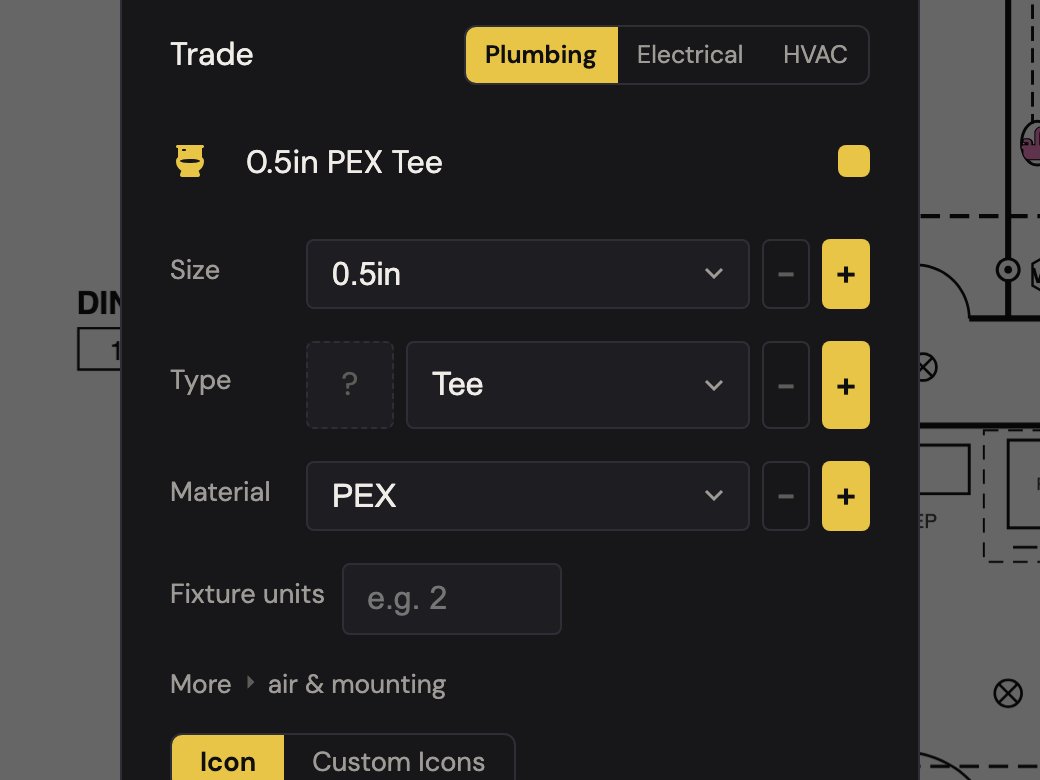 CountTooling, plumbing: A fixture in three picks, spelled the same every time.