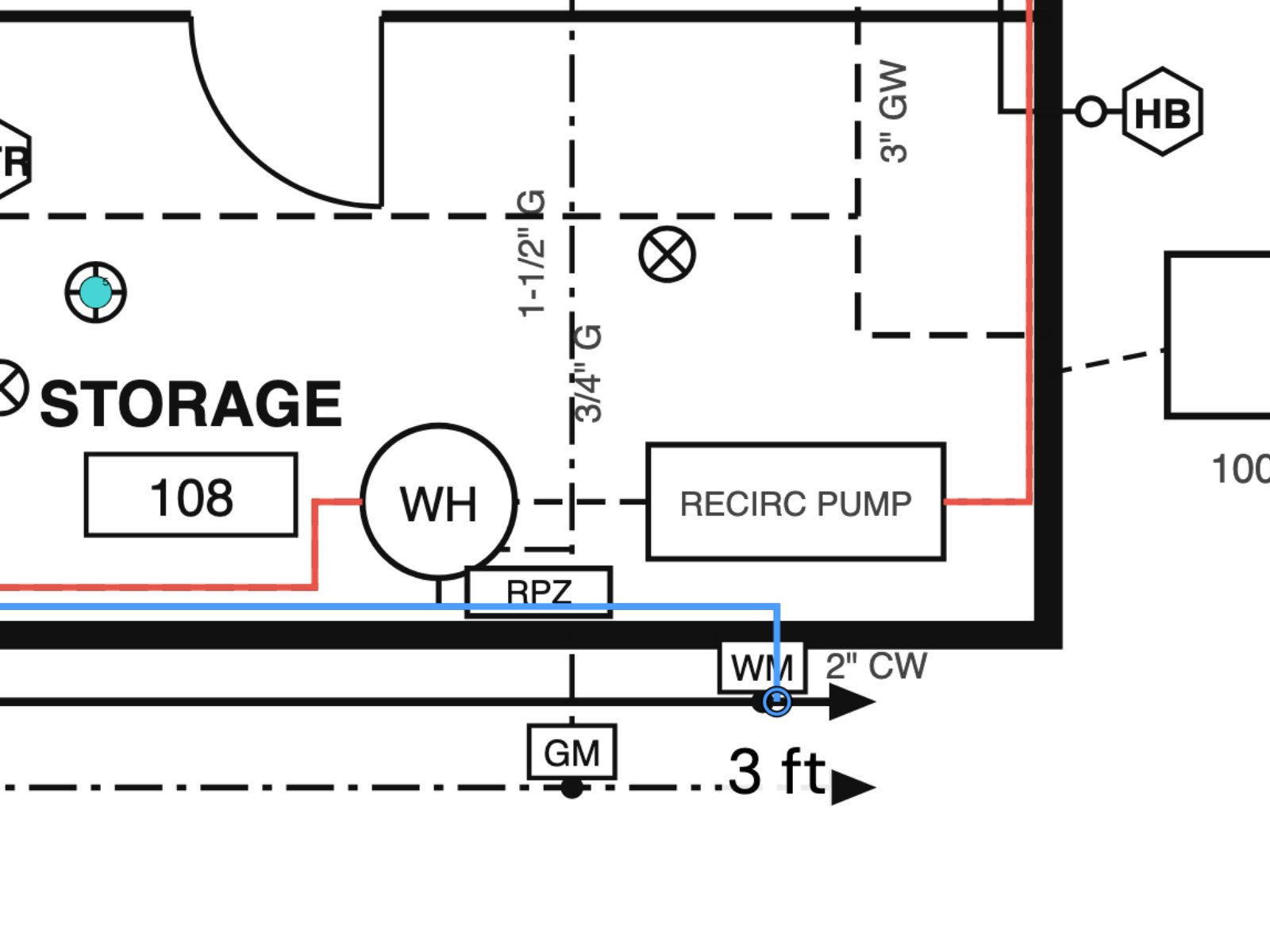 CountTooling, plumbing: The riser is in the footage.